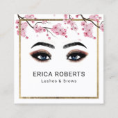 ラッシュブロウズメイクアップアーティストさくらんぼブロッサムサロン スクエア名刺 (正面)