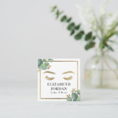 ラッシュブロウズメイクアップアーティストサロンヴィンテージ植物学 スクエア名刺 (スタンド正面)