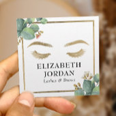 ラッシュブロウズメイクアップアーティストサロンヴィンテージ植物学 スクエア名刺