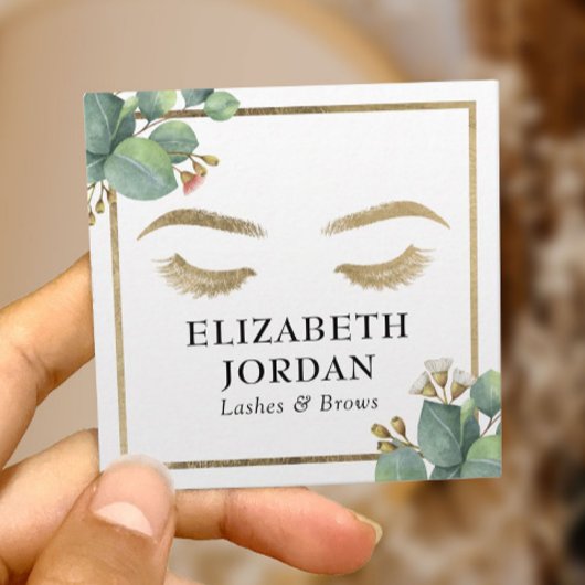 ラッシュブロウズメイクアップアーティストサロンヴィンテージ植物学 スクエア名刺