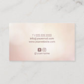 ラッシュブロウズメイクアップアーティストパステル美しいサロン 名刺 (裏面)