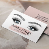 ラッシュブロウズメイクアップアーティストブルーアイズ赤面サロン 名刺