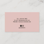 ラッシュブロウズメイクアップアーティスト赤面ピンク美しいサロン 名刺 (裏面)