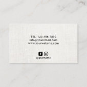 ラッシュブローズサロンタイポグラフィヴィンテージフローラ 名刺 (裏面)