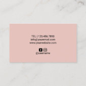 ラッシュブローズメイクアップアーティストバラ金ゴールド美しいサロン 名刺 (裏面)