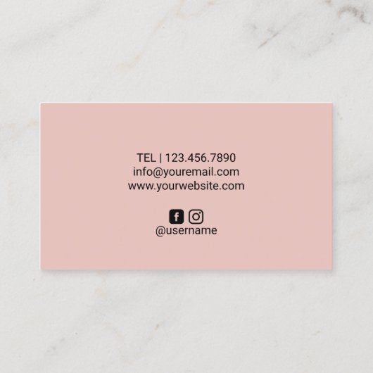 ラッシュブローズメイクアップアーティストバラ金ゴールド美しいサロン 名刺 (裏面)