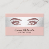 ラッシュブローズメイクアップアーティストバラ金ゴールド美しいサロン 名刺 (正面)