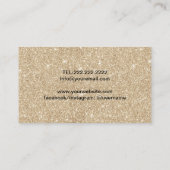 ラッシュブローズ美しいサロンブラック&金ゴールドグリッター 名刺 (裏面)