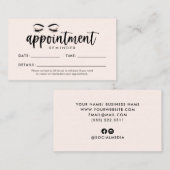 ラッシュブローズ、メイクアポイントメントリマインダーカード 名刺 (正面/裏面)