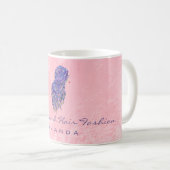 ラッシュヘアドレッサーメイクアップアーティストスタジオパープルバラ コーヒーマグカップ (正面右)