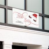 ラッシュボスサンタラッシュ 横断幕 (ビルの外側)