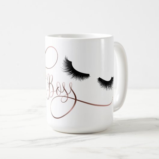 ラッシュボスメイクアップアイズラッシュバラ金ゴールド コーヒーマグカップ (正面右)