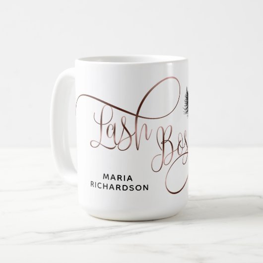 ラッシュボスメイクアップアイズラッシュバラ金ゴールド コーヒーマグカップ (正面左)