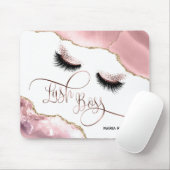 ラッシュボスメイクアップアイズラッシュピンク赤面 マウスパッド (マウス)