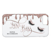 ラッシュボスメイクアップ眉目点眼点滴金ゴールド Case-Mate iPhoneケース (裏面(横))