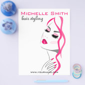 ラッシュマニキュアヘアピンクガール美しいブランディング チラシ (シングル)