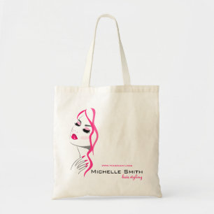 ラッシュマニキュアヘアピンクガール美しいブランディング トートバッグ