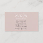 ラッシュメイクアップアーティストかわいいラッシュバーブロウズピンク 名刺 (裏面)