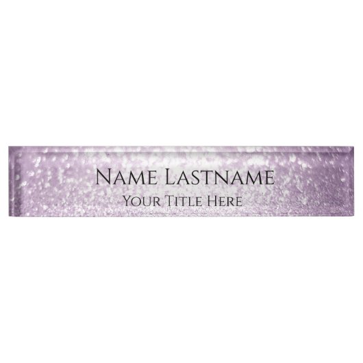 ラッシュメイクアップアーティストイベントプランナー紫バイオレット デスクネームプレート (正面)