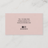 ラッシュメイクアップアーティストウィンクアイ赤面ピンクサロン 名刺 (裏面)