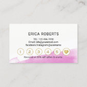 ラッシュメイクアップアーティストウォーターカラーサロンロイヤリティ ロイヤリティカード (裏面)