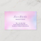 ラッシュメイクアップアーティストウォーターカラーピンクサロンロイヤリティ ロイヤリティカード (裏面)