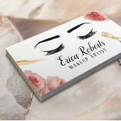 ラッシュメイクアップアーティストエレガントフローラ美しいサロン 名刺