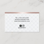 ラッシュメイクアップアーティストグラムアイドラッシュサロンラグジュアリー 名刺 (裏面)