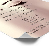 ラッシュメイクアップアーティストグリッター美しいバラピンク ポスター (角)