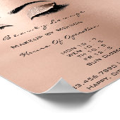 ラッシュメイクアップアーティストグリッター美しいブラウンズワクシング ポスター (角)