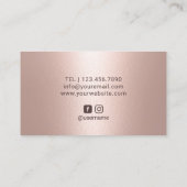 ラッシュメイクアップアーティストサロンバラ金ゴールドメタリック 名刺 (裏面)