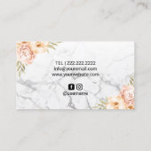 ラッシュメイクアップアーティストサロンヴィンテージフローラ大理石 名刺 (裏面)