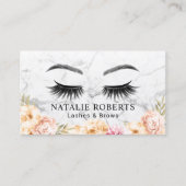 ラッシュメイクアップアーティストサロンヴィンテージフローラ大理石 名刺 (正面)