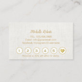 ラッシュメイクアップアーティストシック金ゴールドまつ毛エクステンション ロイヤリティカード (裏面)