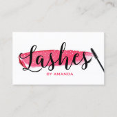 ラッシュメイクアップアーティストスタイリッシュスクリプト美しいサロン 名刺 (正面)