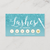 ラッシュメイクアップアーティストターコイズグラデーションロイヤリティパンチ ロイヤリティカード (正面)