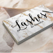 ラッシュメイクアップアーティストトレンディーホワイトマーブル 名刺