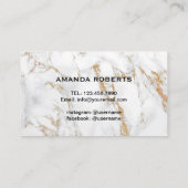 ラッシュメイクアップアーティストトレンディー大理石ロイヤリティパンチ ロイヤリティカード (裏面)