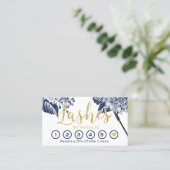 ラッシュメイクアップアーティストネイビーフローラまつ毛ロイヤリティ ロイヤリティカード (スタンド正面)