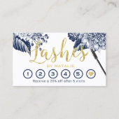 ラッシュメイクアップアーティストネイビーフローラまつ毛ロイヤリティ ロイヤリティカード (正面)