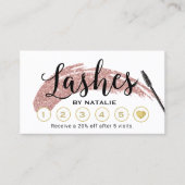 ラッシュメイクアップアーティストバラ金ゴールドまつ毛ロイヤリティ ロイヤリティカード (正面)