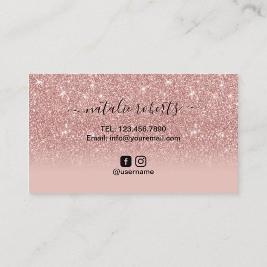 ラッシュメイクアップアーティストバラ金ゴールドグラデーションロイヤリティパンチ ロイヤリティカード (裏面)