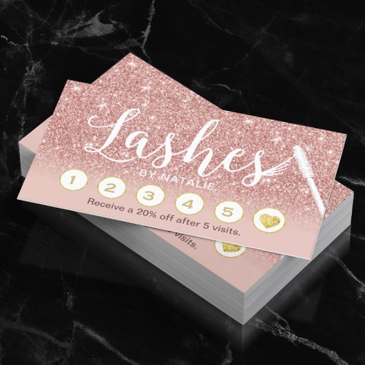 ラッシュメイクアップアーティストバラ金ゴールドグラデーションロイヤリティパンチ ロイヤリティカード