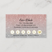 ラッシュメイクアップアーティストバラ金ゴールドグリッターロイヤリティ ロイヤリティカード (裏面)