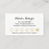 ラッシュメイクアップアーティストバラ金ゴールドストロークロイヤリティ ロイヤリティカード (裏面)