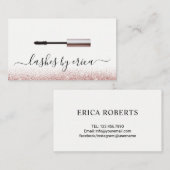 ラッシュメイクアップアーティストバラ金ゴールドマスカラブラシ 名刺 (正面/裏面)