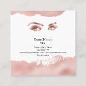 ラッシュメイクアップアーティストバラ金ゴールドマスカラブローズ スクエア名刺 (裏面)