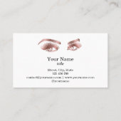 ラッシュメイクアップアーティストバラ金ゴールドマスカラブローズ 名刺 (裏面)