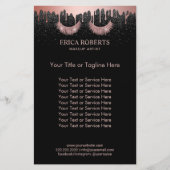 ラッシュメイクアップアーティストバラ金ゴールド滴下サロン チラシ (正面)