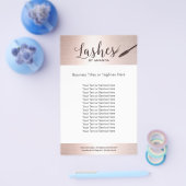 ラッシュメイクアップアーティストバラ金ゴールド美しいサロン チラシ (シングル)